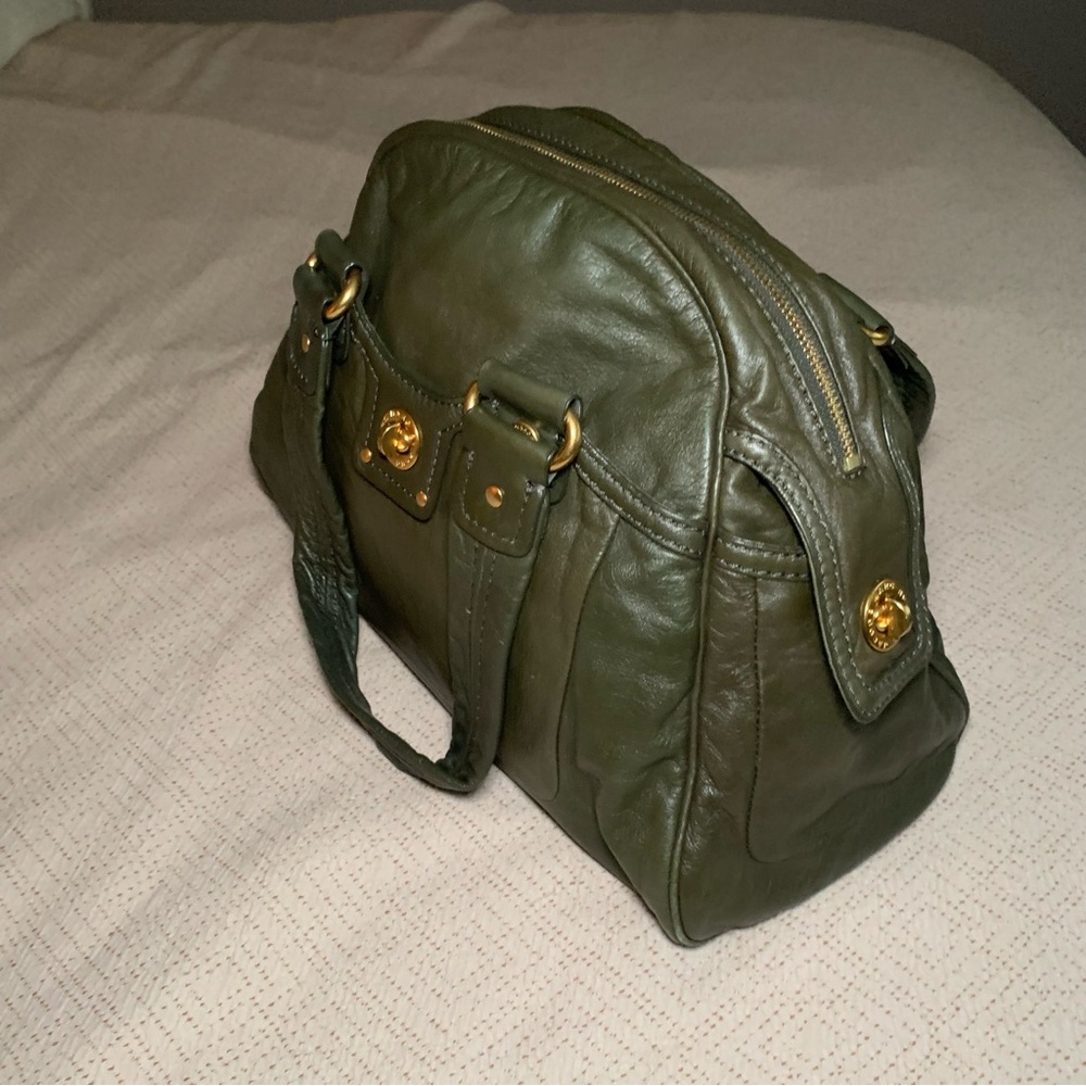Marc By Marc Jacobs Green Satchel with Metallic Hardware - Picture 15 of 16